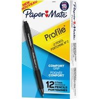 Photo 1 of Paper Mate Profile Mechanical Pencils - 0.7 mm Lead Diameter - Refillable - Black Lead - Black Barrel - 12 / Dozen