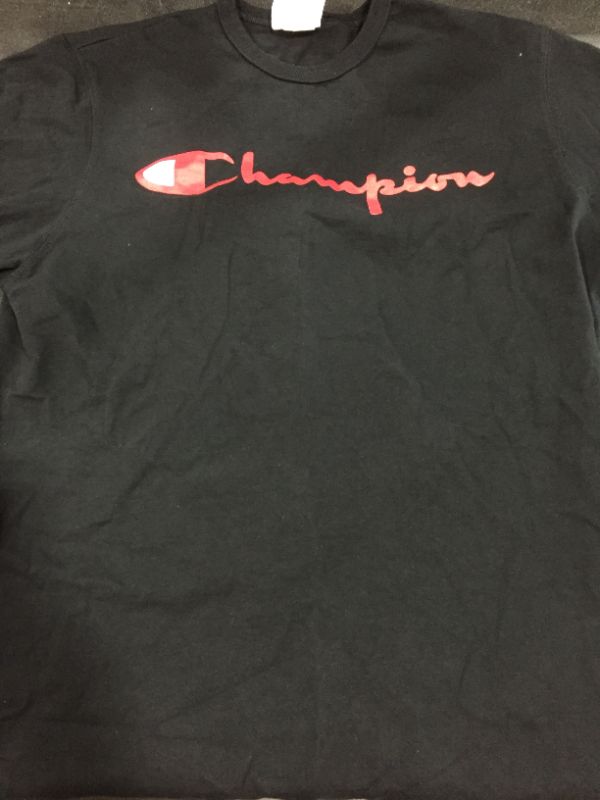 Photo 1 of Champion Heritage Script Black & Red T-Shirt