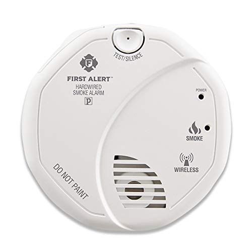 Photo 1 of FIRST ALERT Hardwired Wireless Smoke Alarm with Photoelectric Sensor and Battery Backup, SA521CN-3ST
