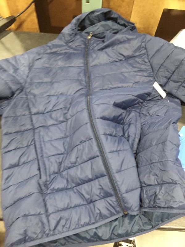 Photo 1 of AMAZON ESSENTIALS Blue parka Jacket (size XL)