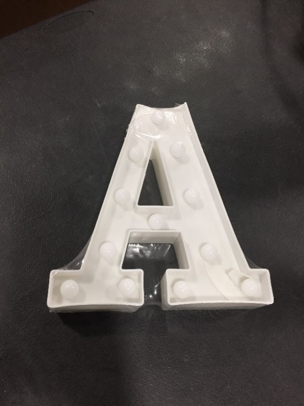 Photo 1 of Decorative Battery Powered LIGHT UP LETTER 'A'