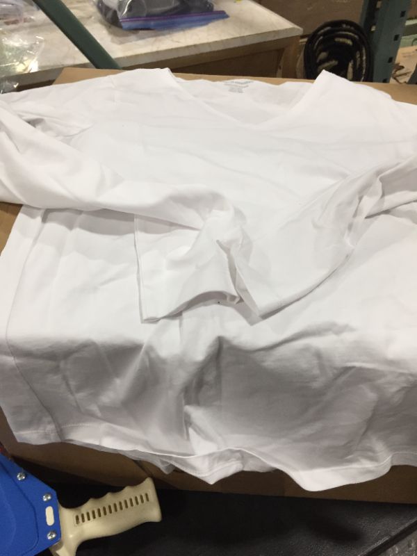 Photo 1 of Amazonbasics White V-Neck Long Sleeve (size small)