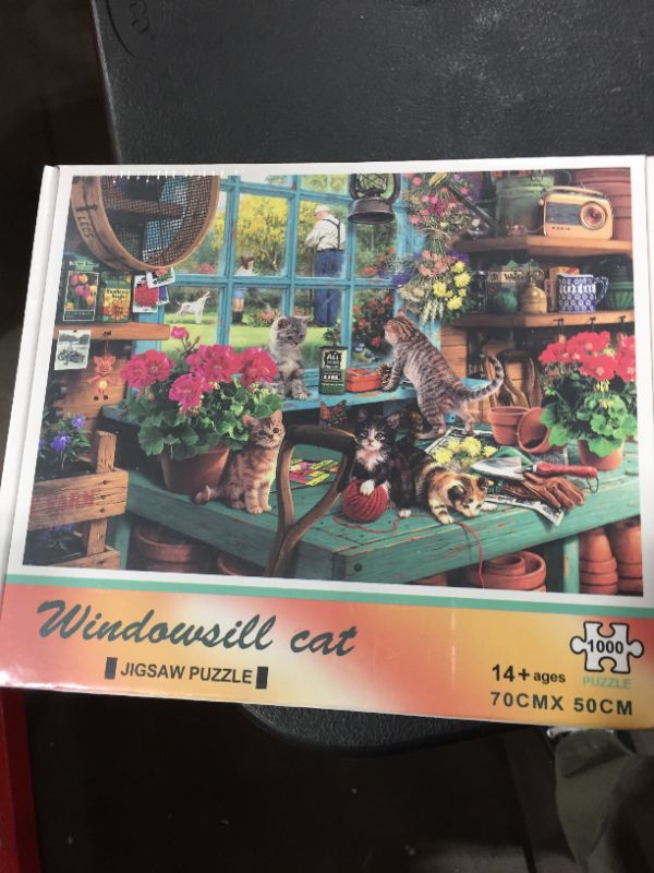 Photo 1 of Windowsill Cat jigsaw puzzle 1000pc 