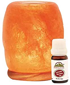 Photo 1 of Himalayan Glow Natural Aroma Therapy Salt Lamp with Essential Oil,Hand Carved Crystal Salt Lamp with Neem Wooden Base,Salt Lamp LED Bulb,(ETL Certified)
