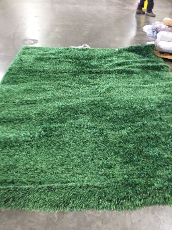 Photo 2 of 115*92in Green Crysyal Velvet Rug