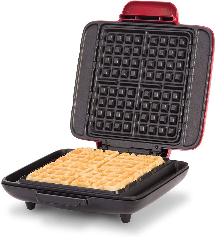 Photo 1 of Dash Deluxe No-Drip Belgian Waffle Iron Maker Machine 1200W + Hash Browns, or Any Breakfast, Lunch, & Snacks with Easy Clean, Non-Stick + Mess