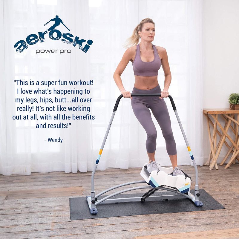 Photo 2 of Aeroski 2.0 Ski Fitness, Fun-Low Impact Workout Exercise Machine with Recoil Spring Resistance, 2 Poles, and Virtual Reality Goggles
