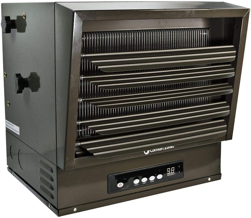 Photo 1 of Comfort Zone CZ260ER Ceiling-Mounted High-Output 10,000-Watt Fan-Forced Industrial Heater with Digital Thermostat and Remote Control
