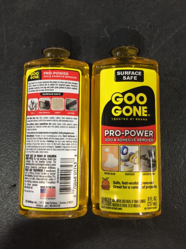 Photo 2 of Goo Gone Pro-Power Goo and Adhesive Remover, 8 Ounce (2 pack)