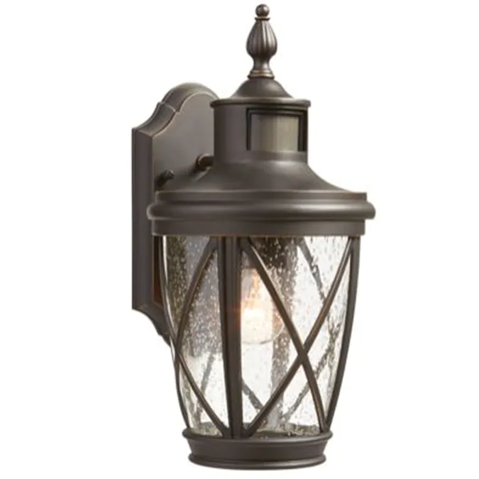 Photo 1 of allen + roth Castine 14.25-in H Bronze Medium Base (E-26) Outdoor Wall Light
