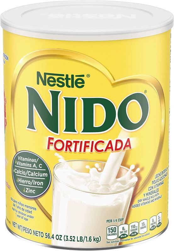 Photo 1 of NESTLE NIDO Fortificada Dry Milk 56.4 Ounce Canister EXP. AUG 31 2021