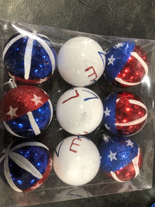 Photo 1 of 4th of july patriotic ornaments 9 PACK