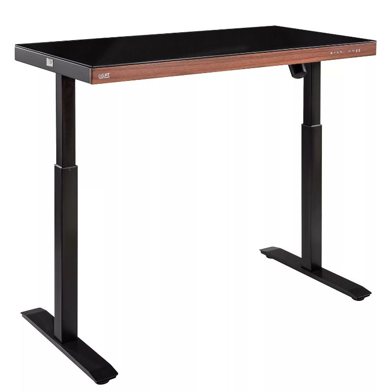 Photo 1 of Get Seville Classics AirLift 48" Tempered Glass Electric Sit-Stand Desk