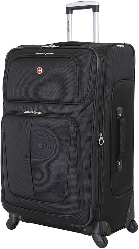 Photo 1 of SwissGear Sion Softside Luggage with Spinner Wheels, Black, Checked-Large 29-Inch