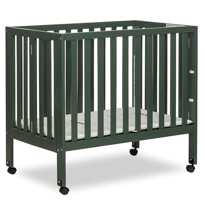 Photo 1 of Dream On Me Jett Non-Full Size Folding Crib, Olive