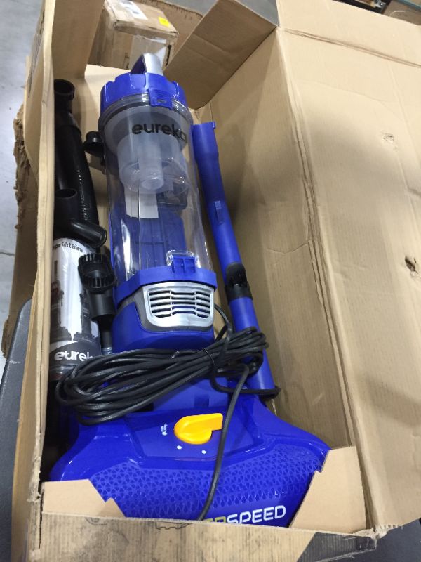 Photo 2 of eureka NEU182A PowerSpeed Bagless Upright Vacuum Cleaner, Lite, Blue
