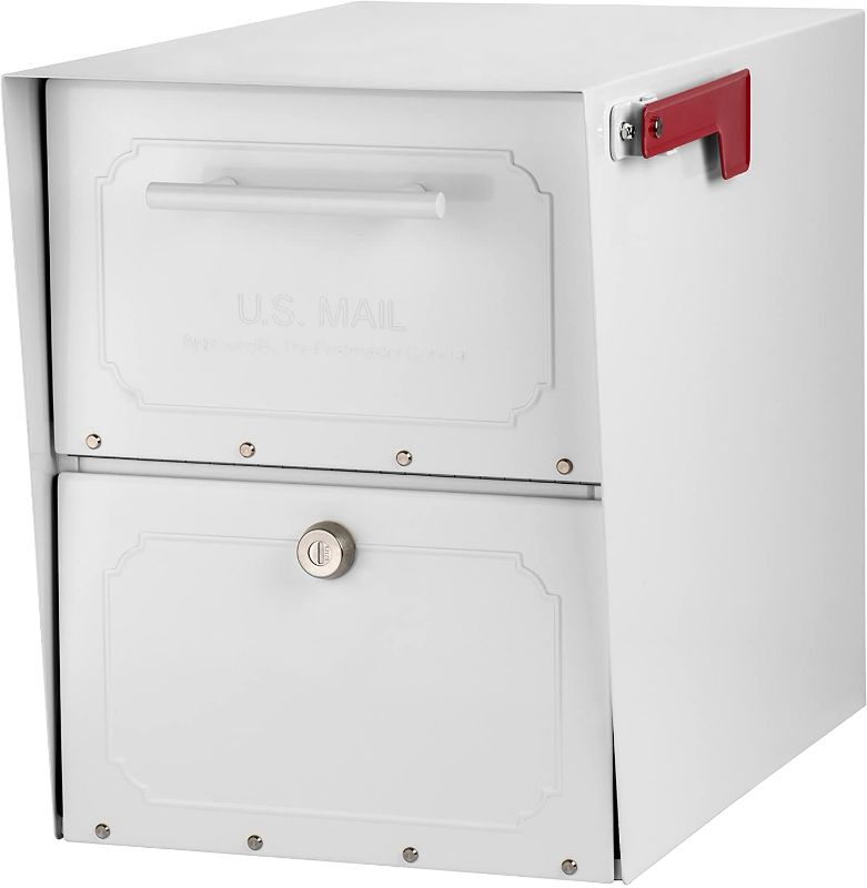 Photo 1 of Architectural Mailboxes Oasis Classic Large High Security Parcel Mailbox, White
