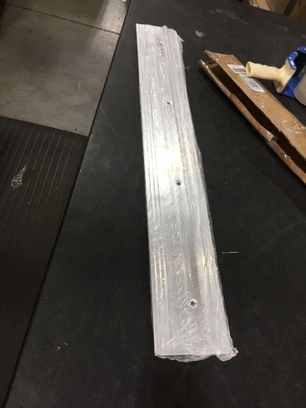 Photo 2 of Door Threshold, Standard Vinyl Bumper Seal, Fluted Top, 36" Length x 5" Width x 1/2" Height, Aluminum, Mill, Black, With #10 x 1-1/2" FH Zinc Plated Wood Screw