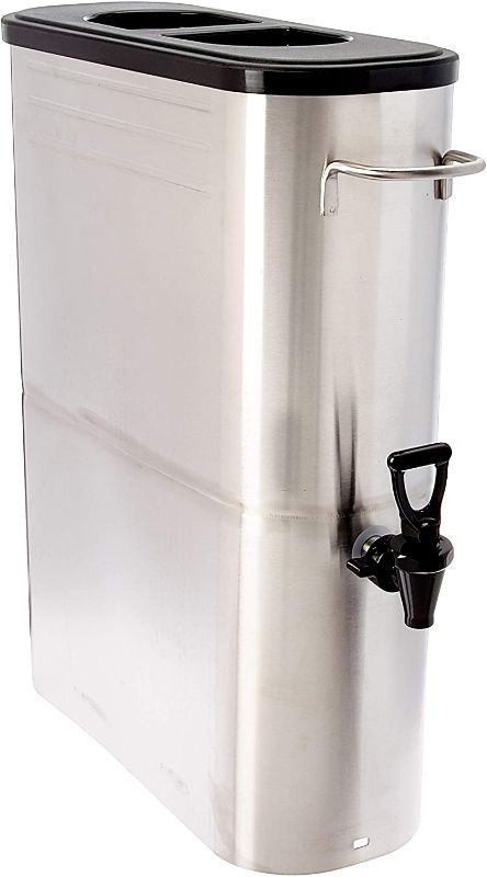 Photo 1 of Winco SSBD-5 Stainless Steel Ice Tea Dispenser, 5-Gallon,Medium
