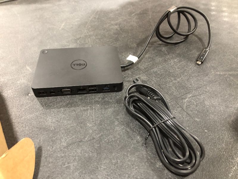 Photo 2 of Dell K17A WD15 Port Station Usb-C Docking Station Black Incl. 130W Power Supply
