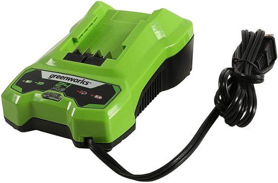 Photo 1 of Greenworks - 24V Battery Charger - Black/Green