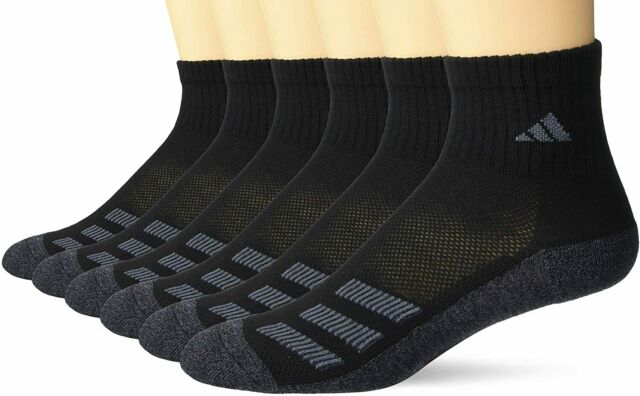 Photo 1 of adidas Cushioned Angle Stripe Quarter Socks 6 Pairs Kids'