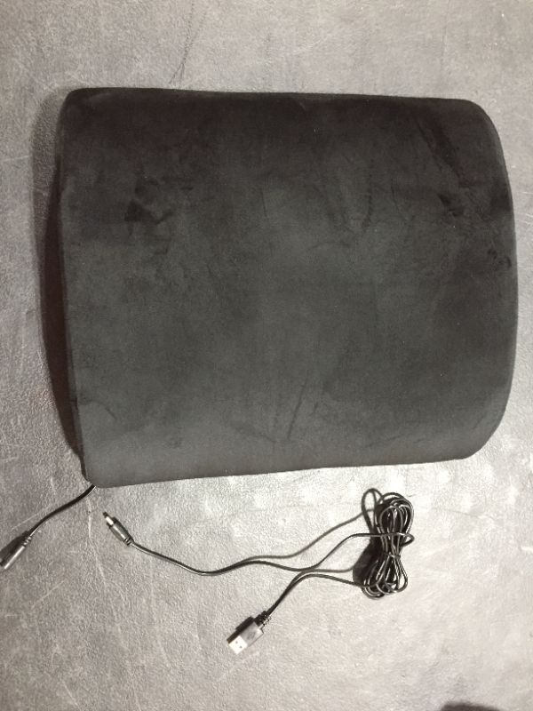 Photo 1 of black memory foam vibrating lower back pillow