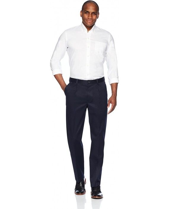 Photo 1 of BUTTONED DOWN MEN'S RELAXED FIT PLEATED NON-IRON DRESS CHINO PANT NAVY, SIZE 36W X 32L