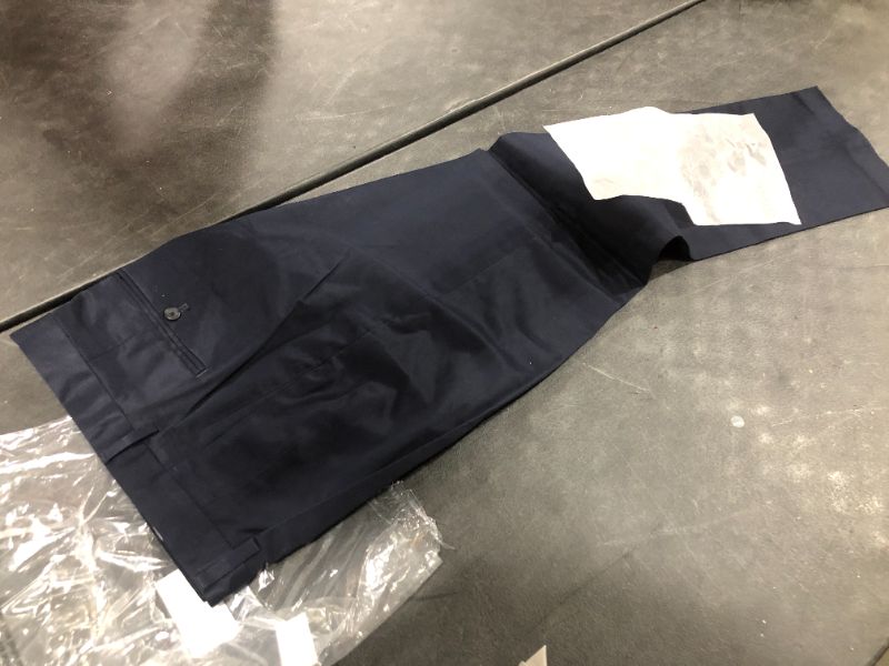 Photo 2 of BUTTONED DOWN MEN'S RELAXED FIT PLEATED NON-IRON DRESS CHINO PANT NAVY, SIZE 36W X 32L