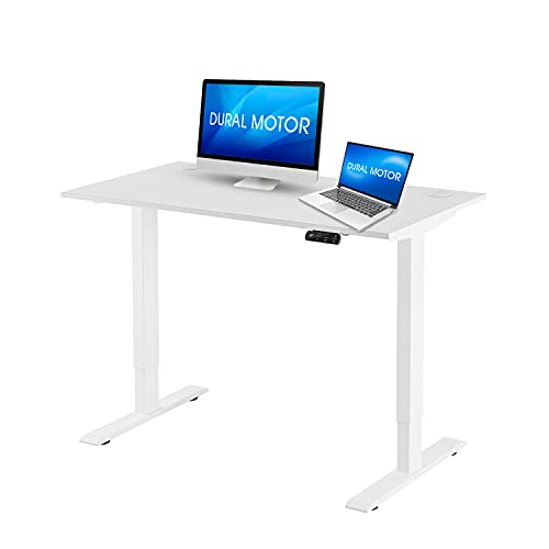 Photo 1 of Vicllax Electric Standing Desk Height Adjustable Table, 48 x 24 Inches, WHITE