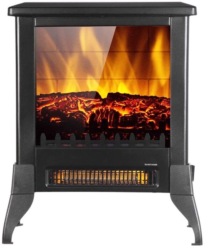 Photo 1 of ZOKOP HT1108 1500w Vertical Fireplace/Infrared Heater/Electric Fireplace/Electric Fireplace/Fake firewood Single Color 2 Quartz Tubes/Black
