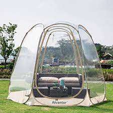 Photo 1 of Alvantor Bubble Tent Screen House Room Camping Tent Canopy Gazebos 4-6 Person for Patios, Large Oversize Weather Pod, Premium Greenhouse Instant Pop Up Tent, Cold Protection Beige 10'×10'
