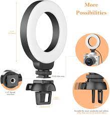 Photo 1 of 4'' Small LED Ring Light for Laptop, Video Conference Lighting with Clip, Webcam Light for Computer, Zoom, Selfie, YouTube, TikTok with 3 Light Modes & 10 Brightness Levels
