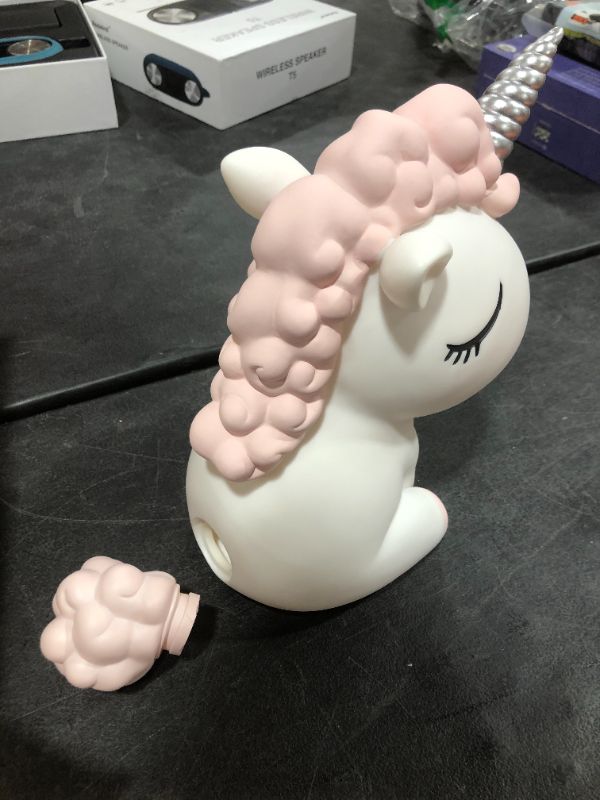 Photo 2 of Cute Unicorn Piggy Bank Saving Bank Home Decorative Toy Coin Bank for Children, PINK
