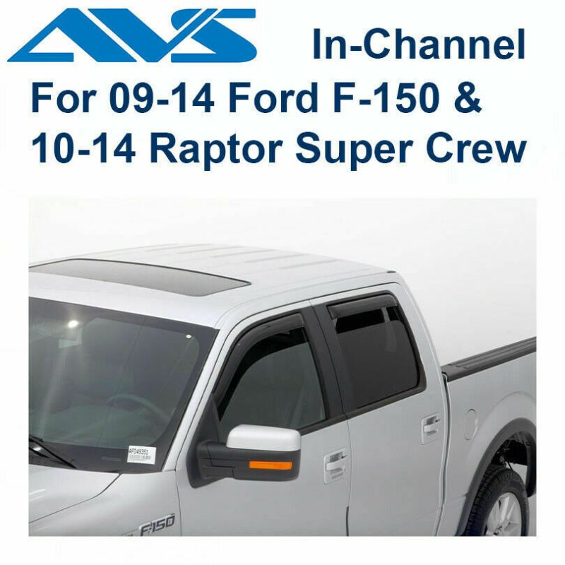 Photo 1 of AVS Rain Guards In-Channel Window Vent Visor For 09-14 Ford F150 CrewCab 194155

