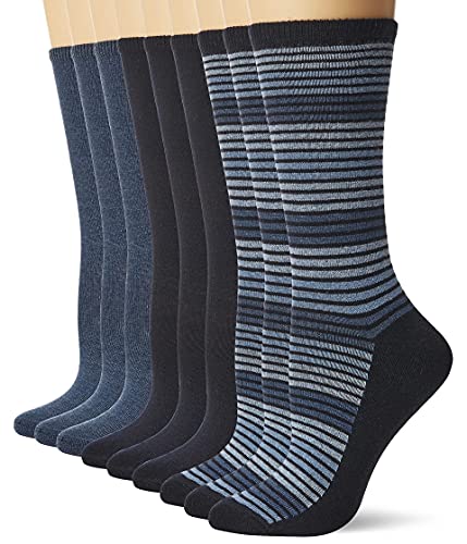 Photo 1 of No Nonsense Flat Knit Crew Sock, 3 Pair Pack, Size 4-10W
