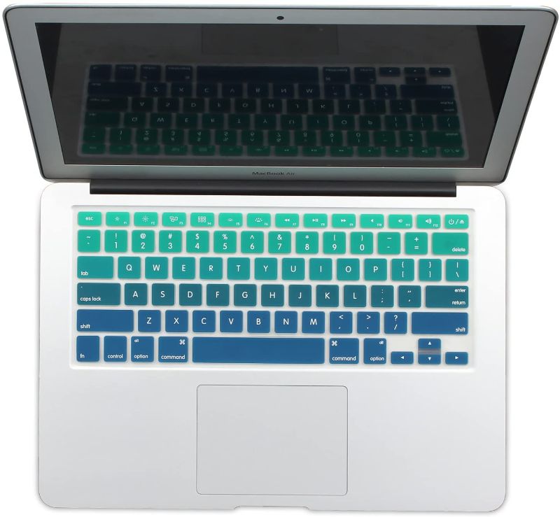 Photo 1 of Batianda New Ombre Color Keyboard Cover Protector Silicone Skin for Old Version MacBook Air 13" MacBook Pro 13" 15" 17" (with or w/Out Retina Display) - Gradient Green
