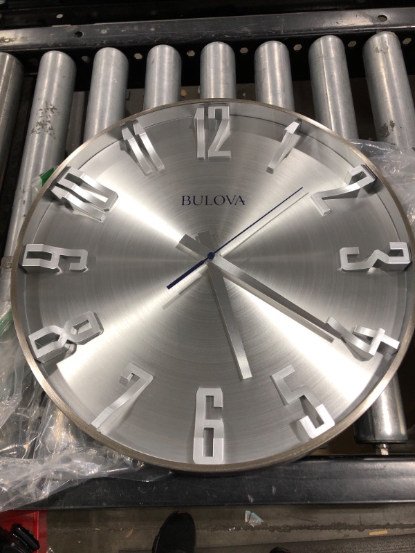 Photo 1 of Bulova Model C4846 Director Clock - Silver
