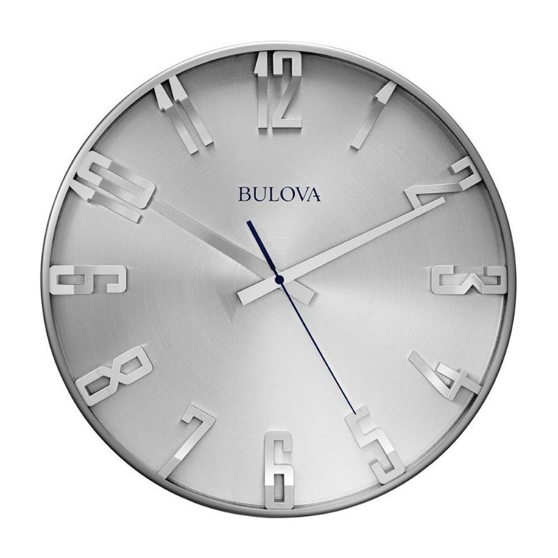 Photo 1 of Bulova Model C4846 Director Clock - Silver
