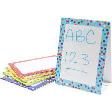 Photo 1 of Bright Creations 5-Pack Dry Erase Standing Easel Boards Whiteboard Lapboard for Kids, Classrooms
