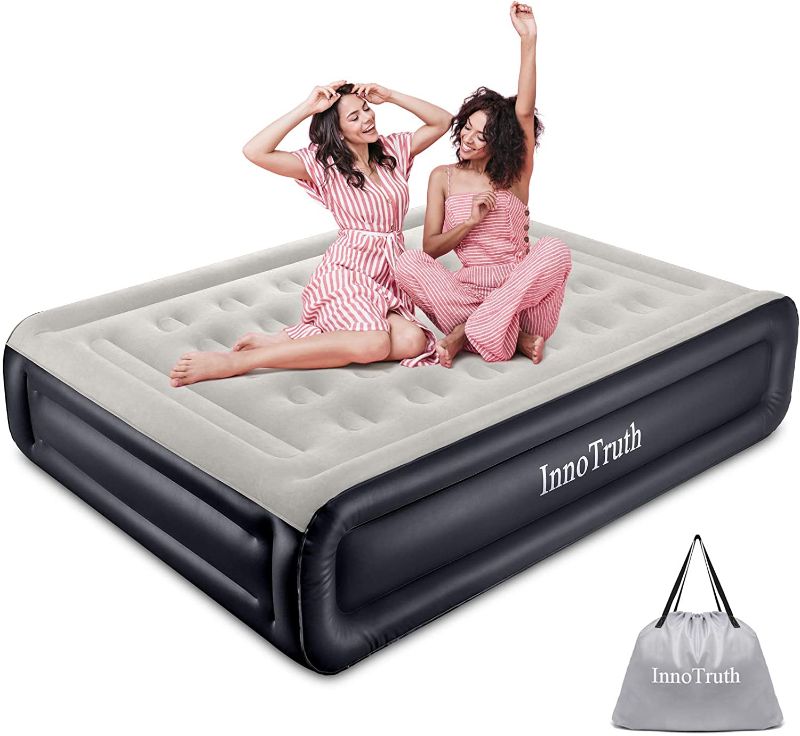 Photo 1 of InnoTruth Raised Air Mattress with Built-in Pump ,18in Elevated Inflatable Mattress with Carrying Bag for Home and Camping, Twin
