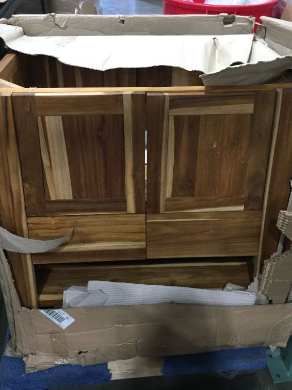 Photo 1 of EcoDecors ST-BT-30-1 Significado Bathroom Vanity, 30x21.25x32, Natural Teak
