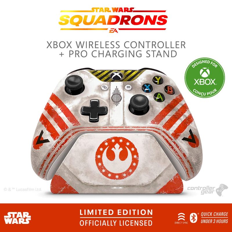 Photo 1 of Controller Gear Star Wars: Squadrons, Xbox Wireless Controller + Pro Charging Stand Bundle for Xbox-Limited Edition-Officially Licensed By Xbox, Disney, Lucasfilm Ltd. - Xbox One
