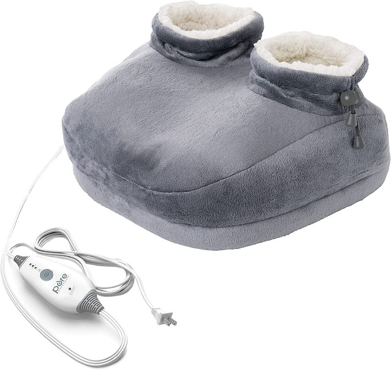 Photo 1 of Pure Enrichment PureRelief Deluxe Foot Warmer - Fast-Heating Sherpa-Lined Electric Boots with 4 Heat Settings, Durable Anti-Slip Sole, Auto Shut-Off, and Machine-Washable Fabric
