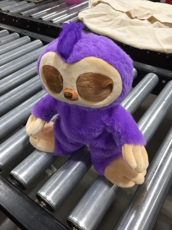 Photo 2 of Pets Alive Fifi the Flossing Sloth Purple - 11" Interactive Animal Dancing Robotic Plush Toy with 3 Songs, Floss Dance, Adorable Gift, Party Plush Toy Kids Ages 3+
