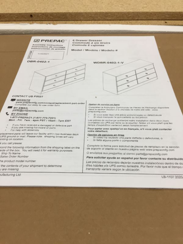 Photo 1 of 6 Drawer Cabinet WHITE Dresser