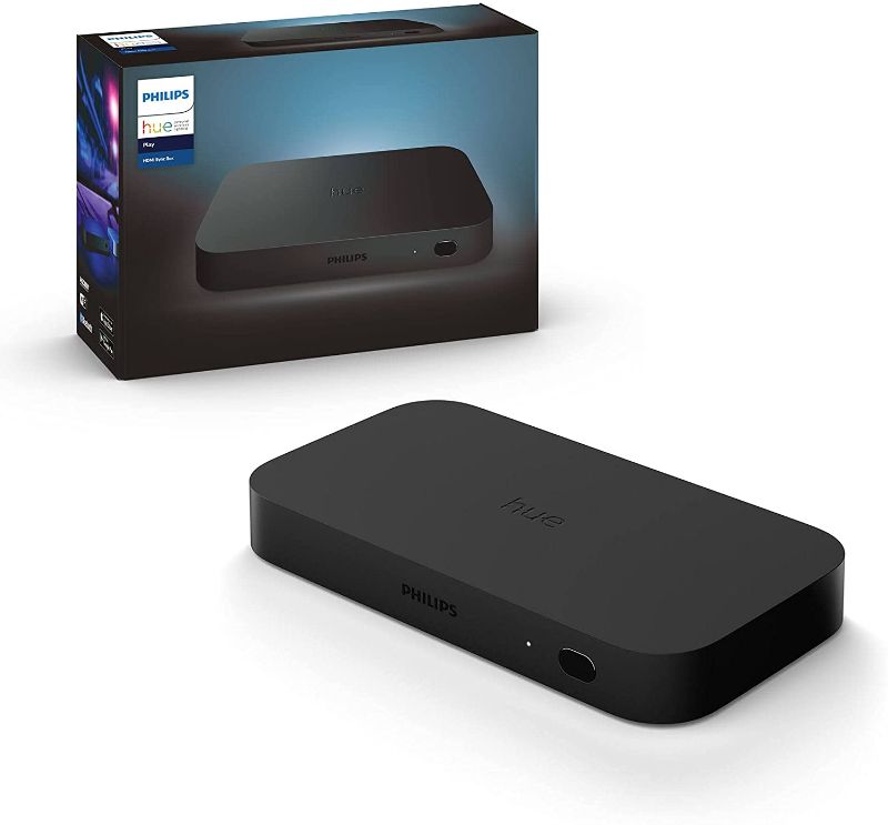 Photo 1 of 
Philips Hue Play HDMI Sync Box, HDMI 4K Splitter, 4 HDMI in 1 Out, Philips Hue Smart Hub and Philips Hue Colored Smart Lights Required