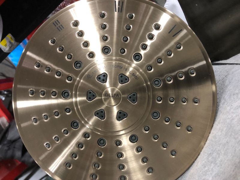 Photo 1 of Delta Faucet 3-Spray Touch-Clean Shower Head, Champagne Bronze 52680-CZ