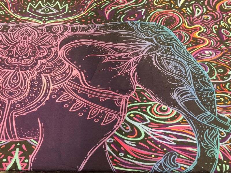 Photo 1 of 3x5 ft psychedelic elephant tapestry