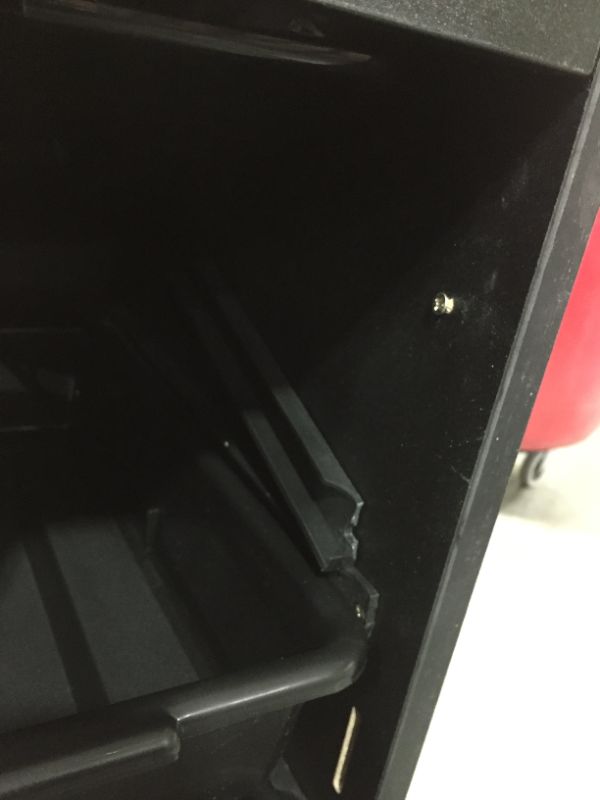 Photo 3 of Black storage cabinet on wheels Unknown brand